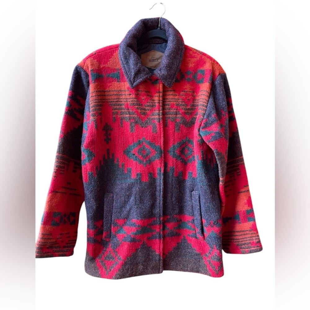 Vintage Woolrich Wool Blend Aztec Southwest Chore Jacket/Coat Size S